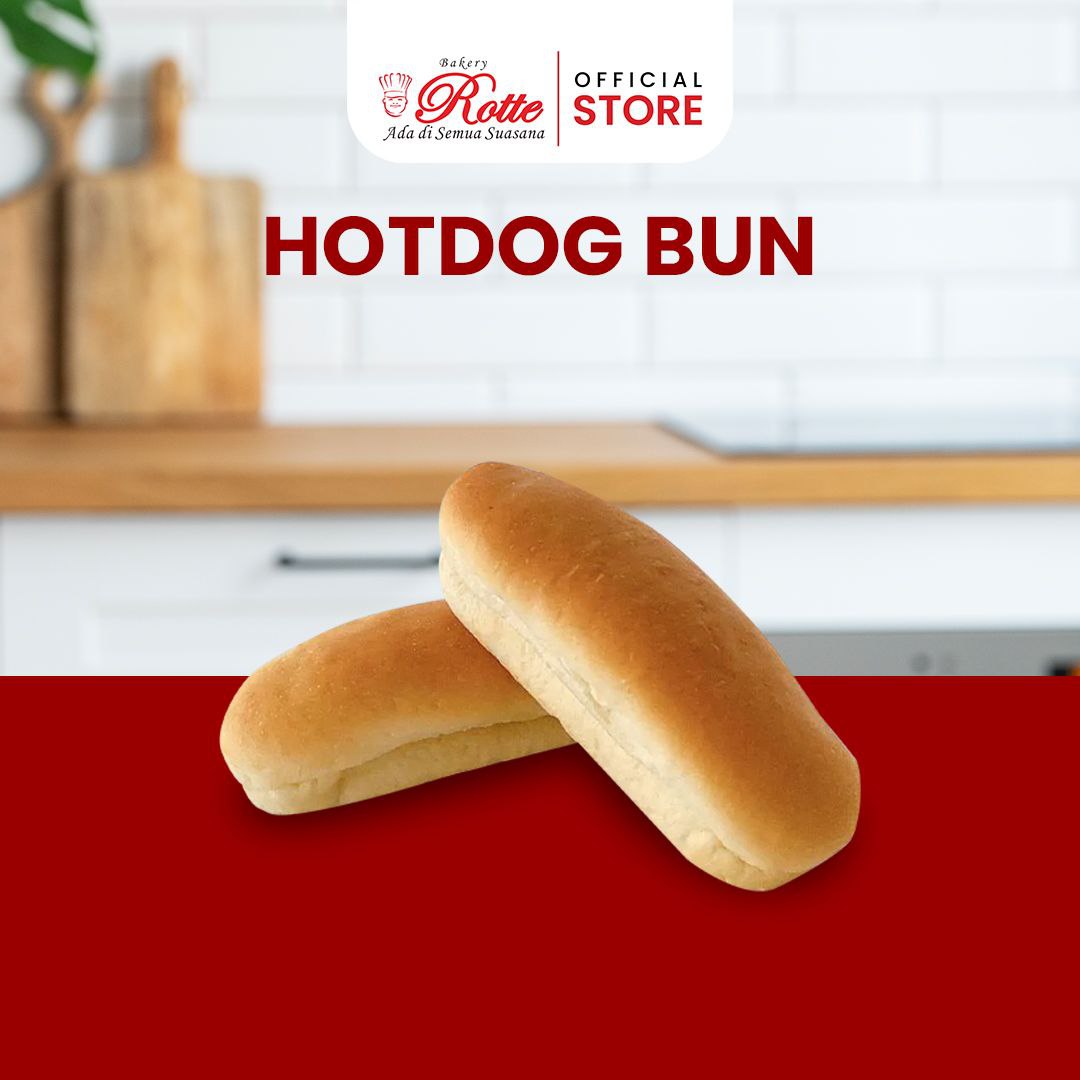 Roti Hotdog Bun Rotte Bakery Berat Satuan 50gr
