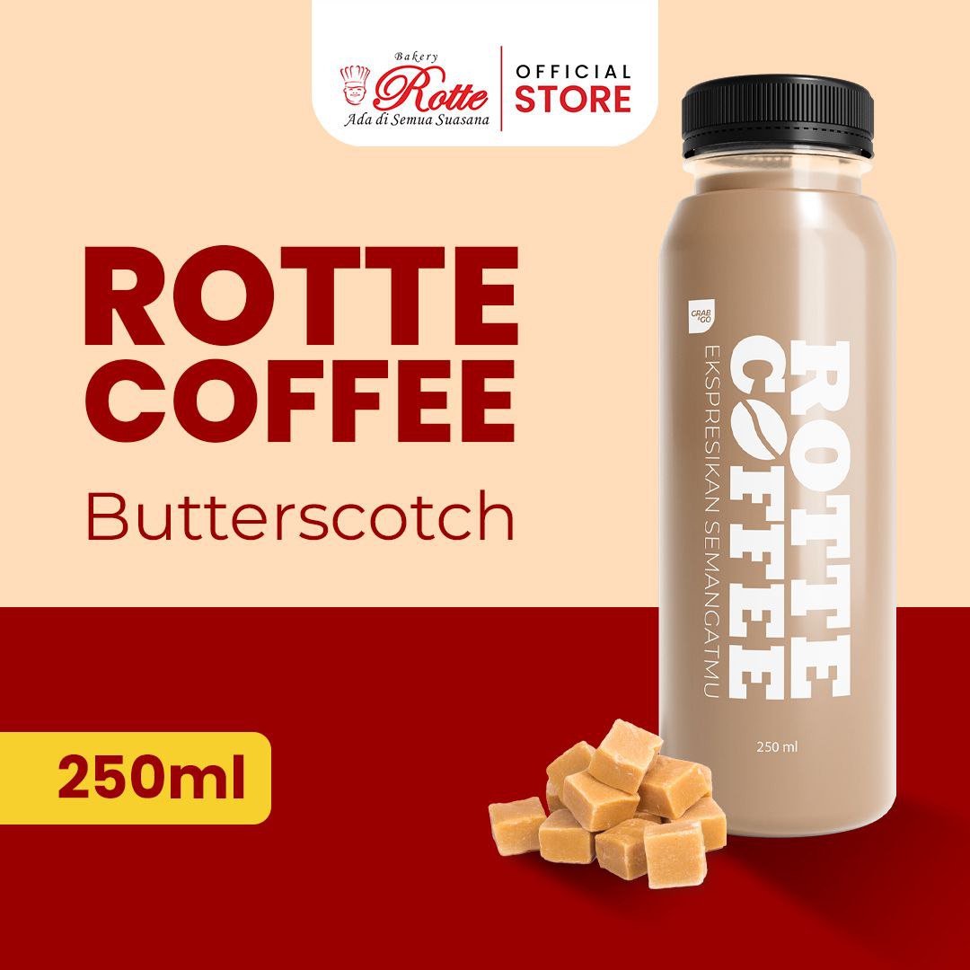 Kopi Butterscotch Rotte Coffee Kemasan Botol Isi 250 ml