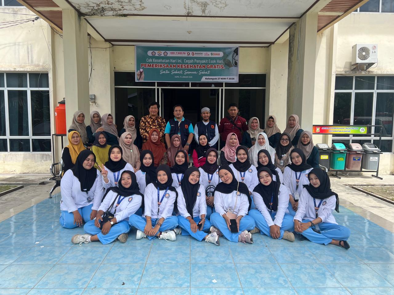 Rotte Factory Turut Mendukung Kegiatan Pemeriksaan Kesehatan Gratis di Air Tiris Kabupaten Kampar - Babada Foundation bersama KKN IKES Payung Negeri menggelar pemeriksaan kesehatan gratis bagi ibu hamil, lansia, dan anak-anak di Air Tiris.