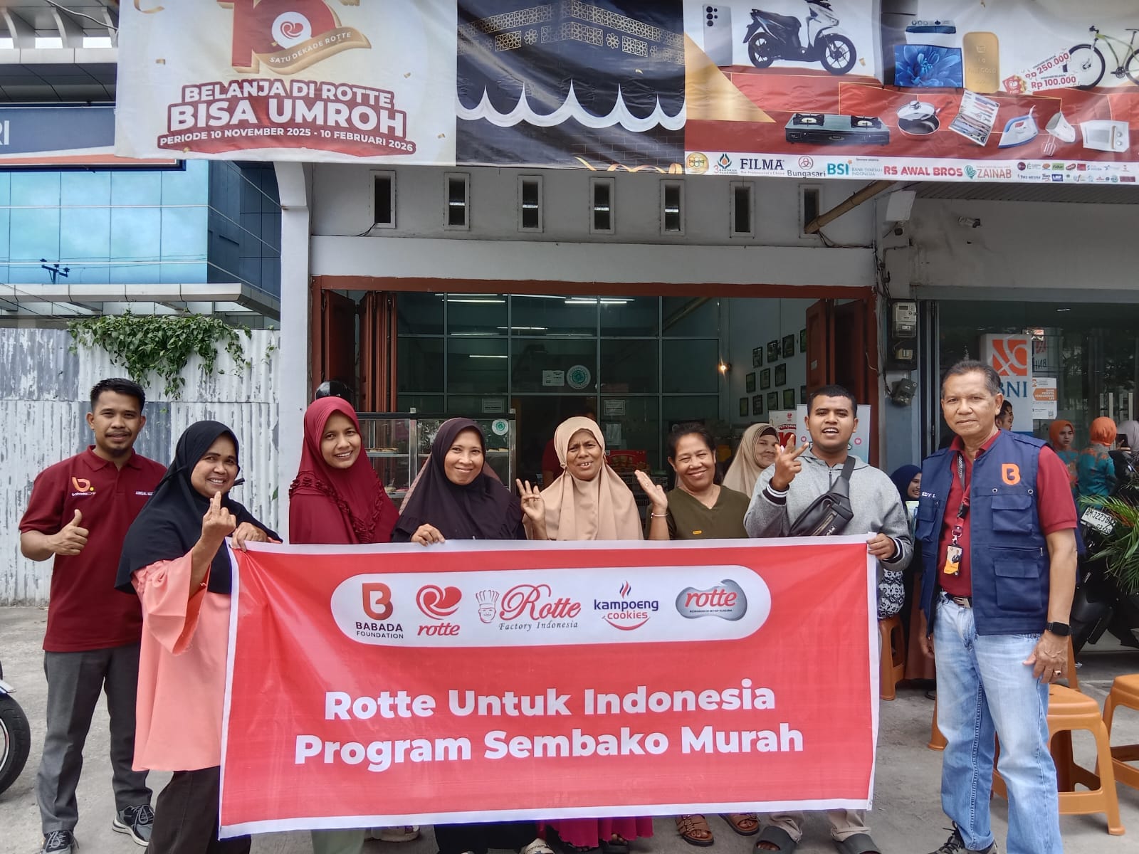 Rotte Factory Dukung Acara Sembako Murah dan Cek Kesehatan Gratis Babada Foundation di Outlet Duri Sudirman